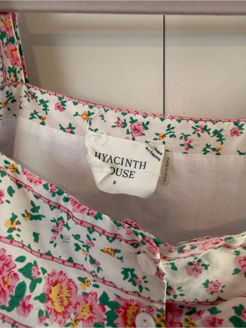 Tuckernuck White Midi Dress with Pink and Green Floral Print - Picture 9 of 12